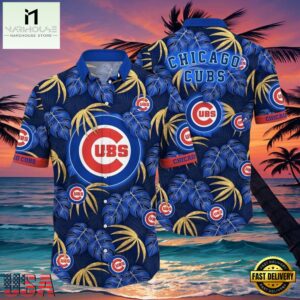 MLB Chicago Cubs Midnight Palm Aloha Hawaiian Shirt