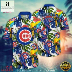 MLB Chicago Cubs Parrot Paradise Aloha Hawaiian Shirt