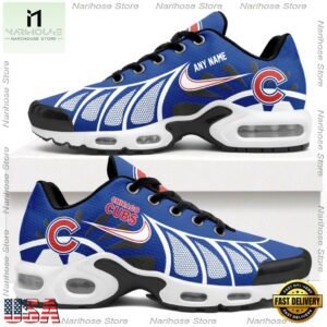 MLB Chicago Cubs Personalized Air Max Plus Shoes, Baseball Team Logo TN Shoes Design