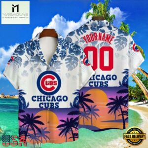 MLB Chicago Cubs Personalized Paradise Aloha Hawaiian Shirt
