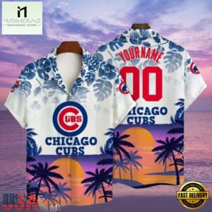 MLB Chicago Cubs Personalized Paradise Aloha Hawaiian Shirt