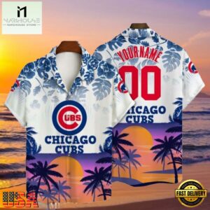MLB Chicago Cubs Personalized Paradise Aloha Hawaiian Shirt