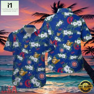 MLB Chicago Cubs Playful Monkey Aloha Hawaiian Shirt