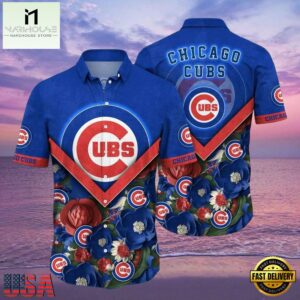 MLB Chicago Cubs Royal Blooms Aloha Hawaiian Shirt