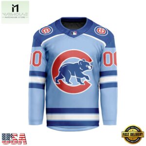MLB Chicago Cubs Special Hockey Jersey Design Concept