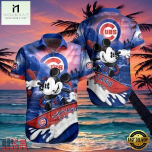 MLB Chicago Cubs Style Hot Trending Summer Hawaiian Shirt With Mickey Surfing Graphic