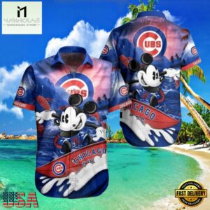 MLB Chicago Cubs Style Hot Trending Summer Hawaiian Shirt With Mickey Surfing Graphic