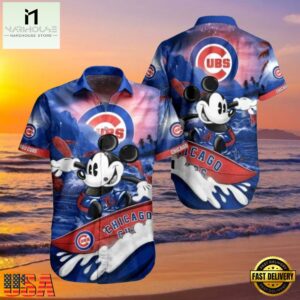 MLB Chicago Cubs Style Hot Trending Summer Hawaiian Shirt With Mickey Surfing Graphic