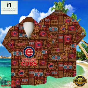 MLB Chicago Cubs Tribal Tribute Aloha Hawaiian Shirt
