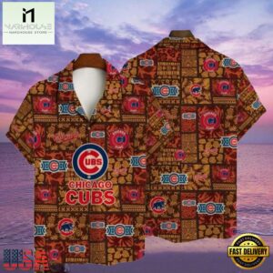 MLB Chicago Cubs Tribal Tribute Aloha Hawaiian Shirt