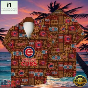 MLB Chicago Cubs Tribal Tribute Aloha Hawaiian Shirt