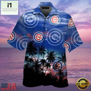 MLB Chicago Cubs Tropical Dusk Aloha Hawaiian Shirt