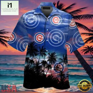 MLB Chicago Cubs Tropical Dusk Aloha Hawaiian Shirt