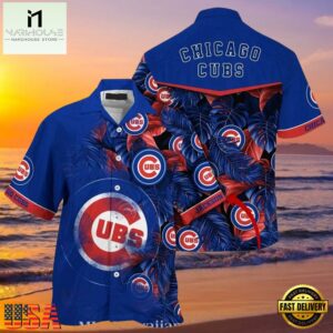 MLB Chicago Cubs Tropical Identity Custom Name Aloha Hawaiian Shirt
