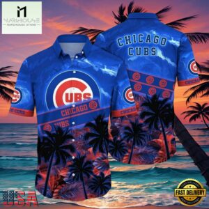 MLB Chicago Cubs Twilight Palms Aloha Hawaiian Shirt