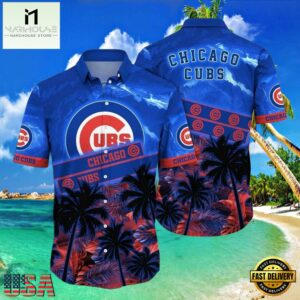 MLB Chicago Cubs Twilight Palms Aloha Hawaiian Shirt