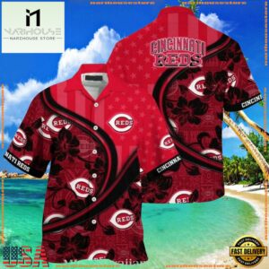 MLB Cincinnati Reds Fanatic Floral Summer Hawaiian Shirt