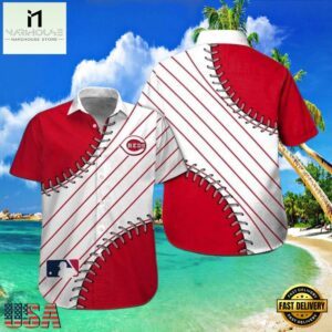 MLB Classic Baseball Stitch Cincinnati Reds Hawaiian Shirt