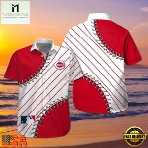 MLB Classic Baseball Stitch Cincinnati Reds Hawaiian Shirt