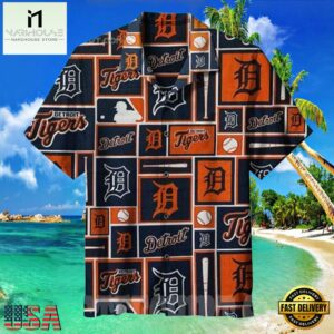 MLB Classic Detroit Tigers Logo Hawaiian Shirt