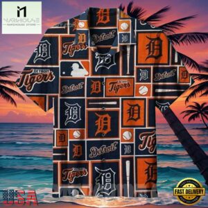 MLB Classic Detroit Tigers Logo Hawaiian Shirt