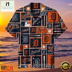 MLB Classic Detroit Tigers Logo Hawaiian Shirt