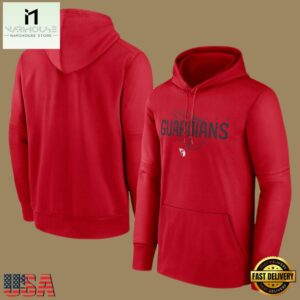 MLB Cleveland Guardians Pullover Hoodie Red