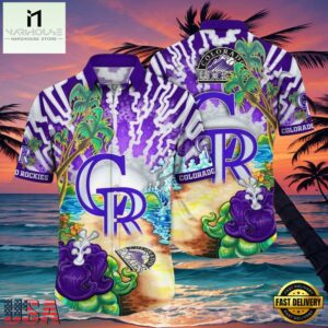 MLB Colorado Rockies Beachfront Celebration Tropical Shirt