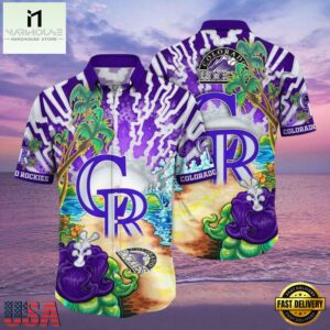 MLB Colorado Rockies Beachfront Celebration Tropical Shirt