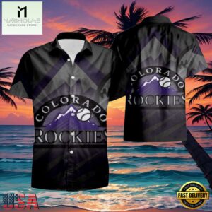 MLB Colorado Rockies Mountain Sunset Aloha Shirt
