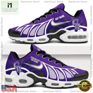 MLB Colorado Rockies Personalized Air Max Plus Shoes, Baseball Team Logo TN Shoes Design