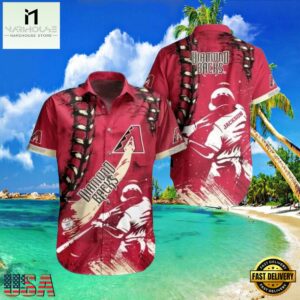 MLB Custom Name Diamondbacks Action Hawaiian Shirt