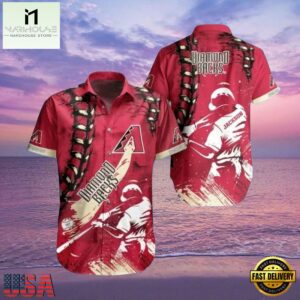 MLB Custom Name Diamondbacks Action Hawaiian Shirt