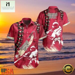 MLB Custom Name Diamondbacks Action Hawaiian Shirt
