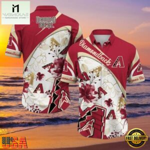 MLB Diamondbacks Blooming Elegance Hawaiian Shirt