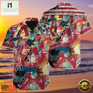 MLB Diamondbacks Collage Fest Tropical Shirt