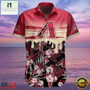 MLB Diamondbacks Midnight Floral Hawaiian Shirt