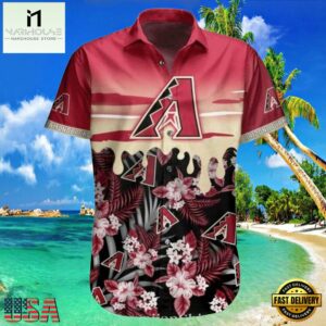 MLB Diamondbacks Midnight Floral Hawaiian Shirt