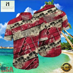 MLB Diamondbacks Palm Sunset Tropical Hawaiian Shirt