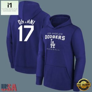 MLB Dodgers Shohei Ohtani Hooded Sweatshirt Blue