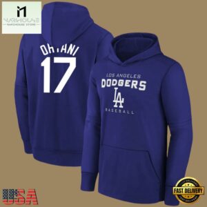 MLB Dodgers Shohei Ohtani Hooded Sweatshirt Blue