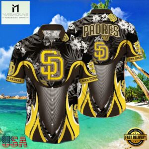 MLB Dynamic Swirls San Diego Padres Aloha Shirt Hawaiian Vibe , MLB Aloha Shirts For Mens Womens 7 MLB Dynamic Swirls San Diego Padres Aloha Shirt Hawaiian Vibe