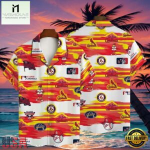 MLB Fiery Sunset St. Louis Cardinals Aloha Shirt Summer Series