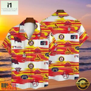 MLB Fiery Sunset St. Louis Cardinals Aloha Shirt Summer Series
