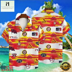 MLB Fiery Sunset St. Louis Cardinals Aloha Shirt Summer Series