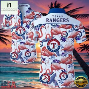 MLB Flamingo Breeze Texas Rangers Aloha Shirt