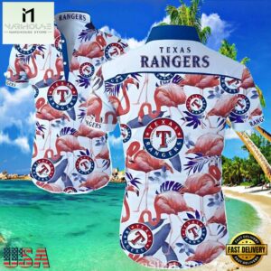 MLB Flamingo Breeze Texas Rangers Aloha Shirt