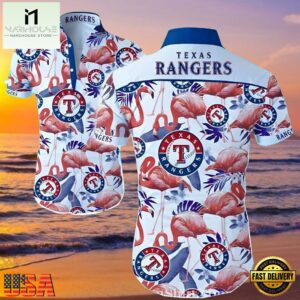MLB Flamingo Breeze Texas Rangers Aloha Shirt