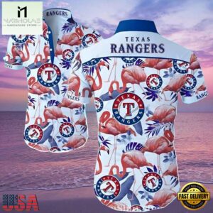 MLB Flamingo Breeze Texas Rangers Aloha Shirt