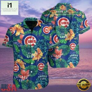 MLB Floral Fanfare Chicago Cubs Vibrant Aloha Hawaiian Shirt